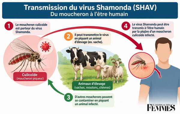 Schéma de transmission du virus Shamonda